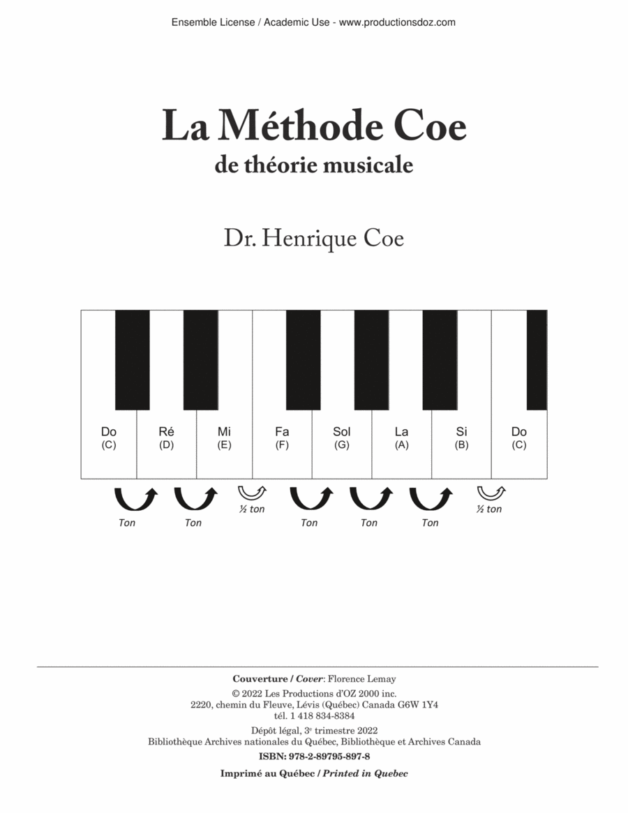 La Méthode Coe de théorie musicale Collection / Songbook scores gallery preview page 1