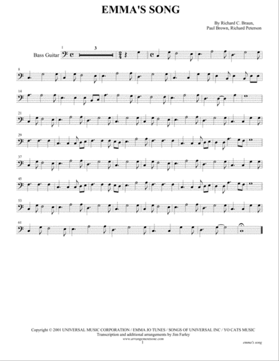 Emma's Song Small Ensemble scores gallery preview page 3
