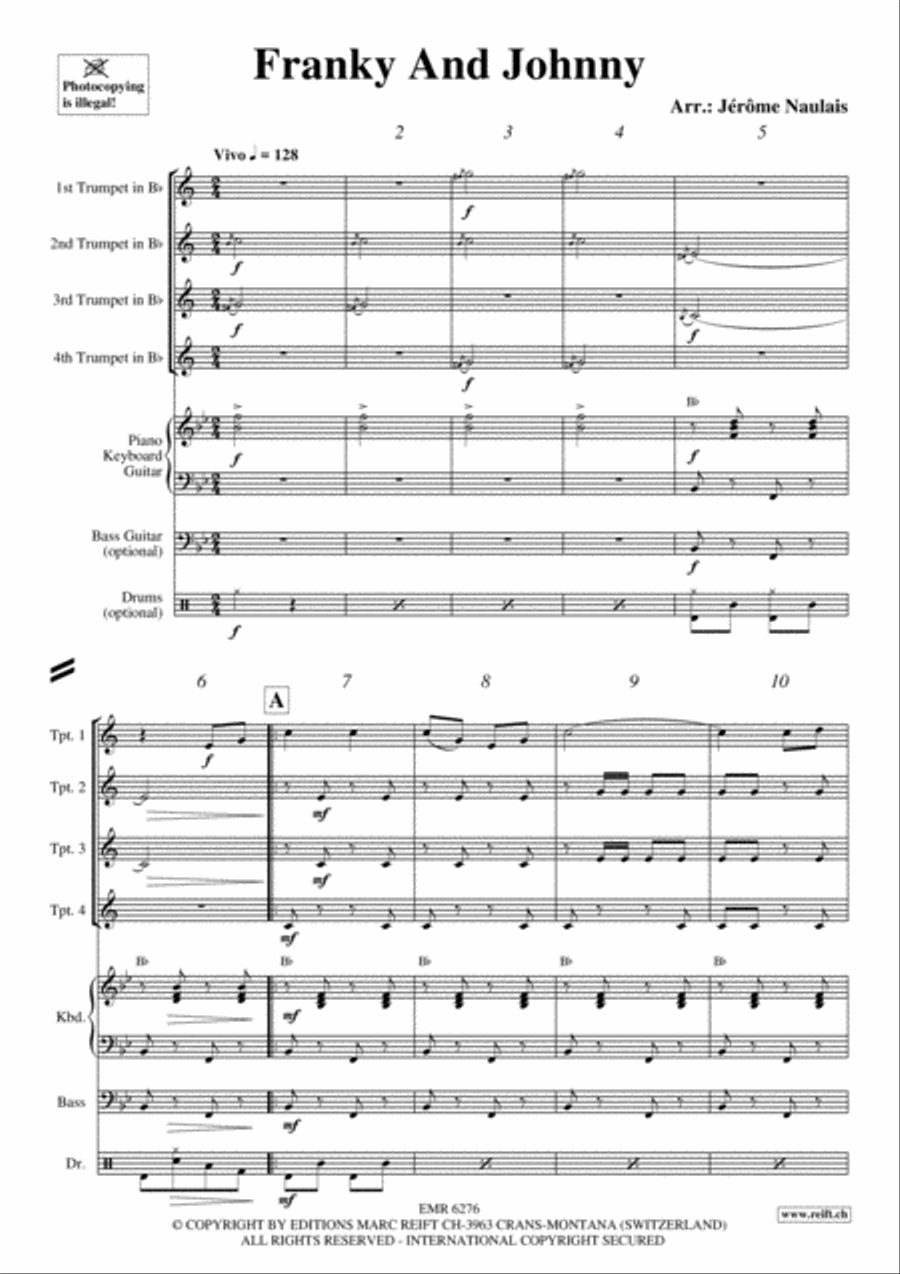 Franky And Johnny Trumpet scores gallery preview page 3