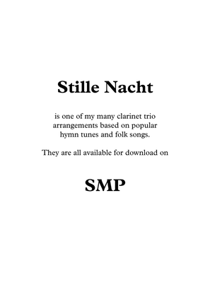 Book cover for Stille Nacht, for Clarinet Trio