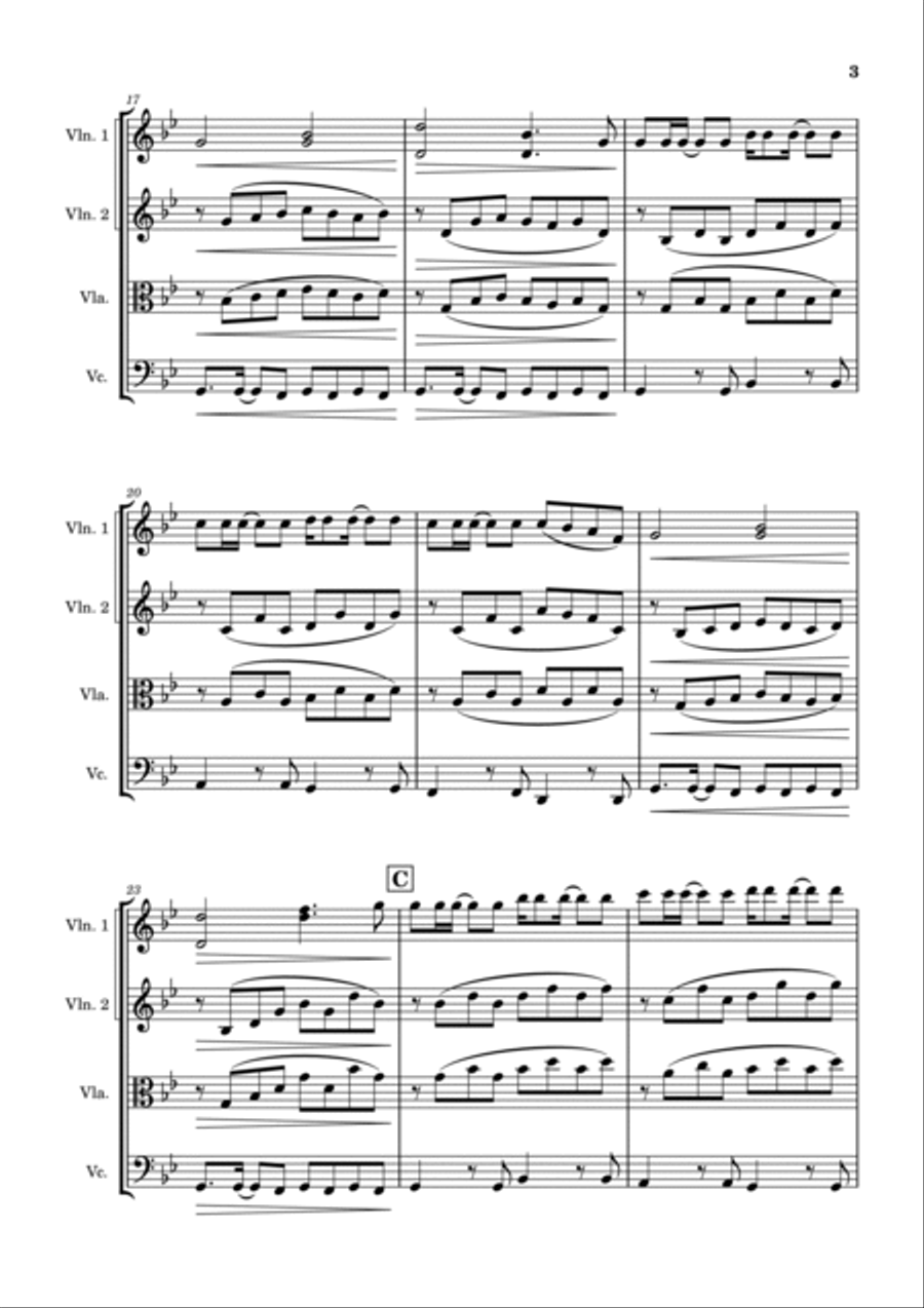 Jolene Jolene String Quartet scores gallery preview page 3