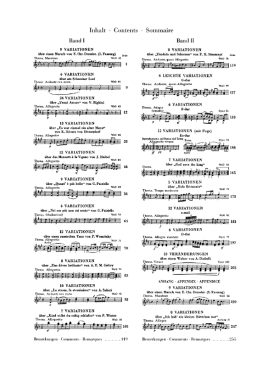 Variations for Piano – Volume I