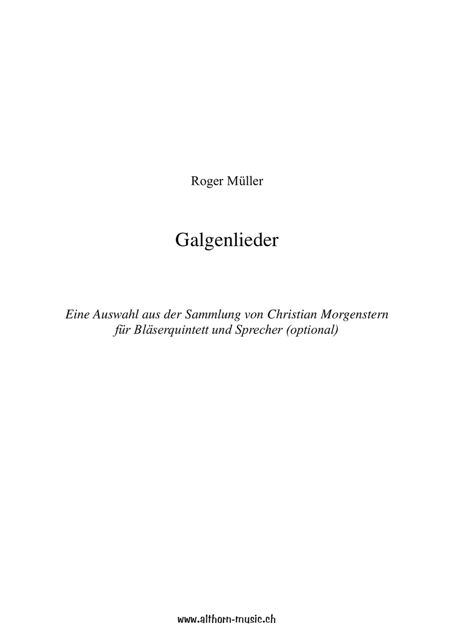 Galgenlieder / Gallow Songs Woodwind Quintet scores gallery preview page 3