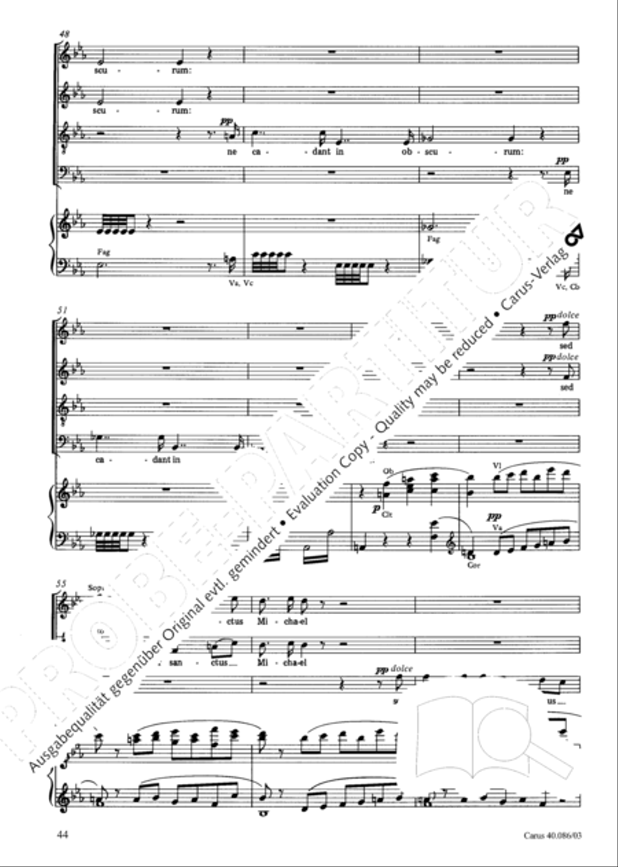 Requiem in C minor 4-Part scores gallery preview page 45