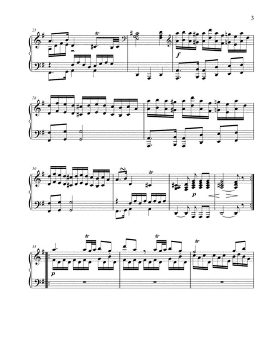 Sonata K381, second movement, for piano solo Piano Solo scores gallery preview page 3