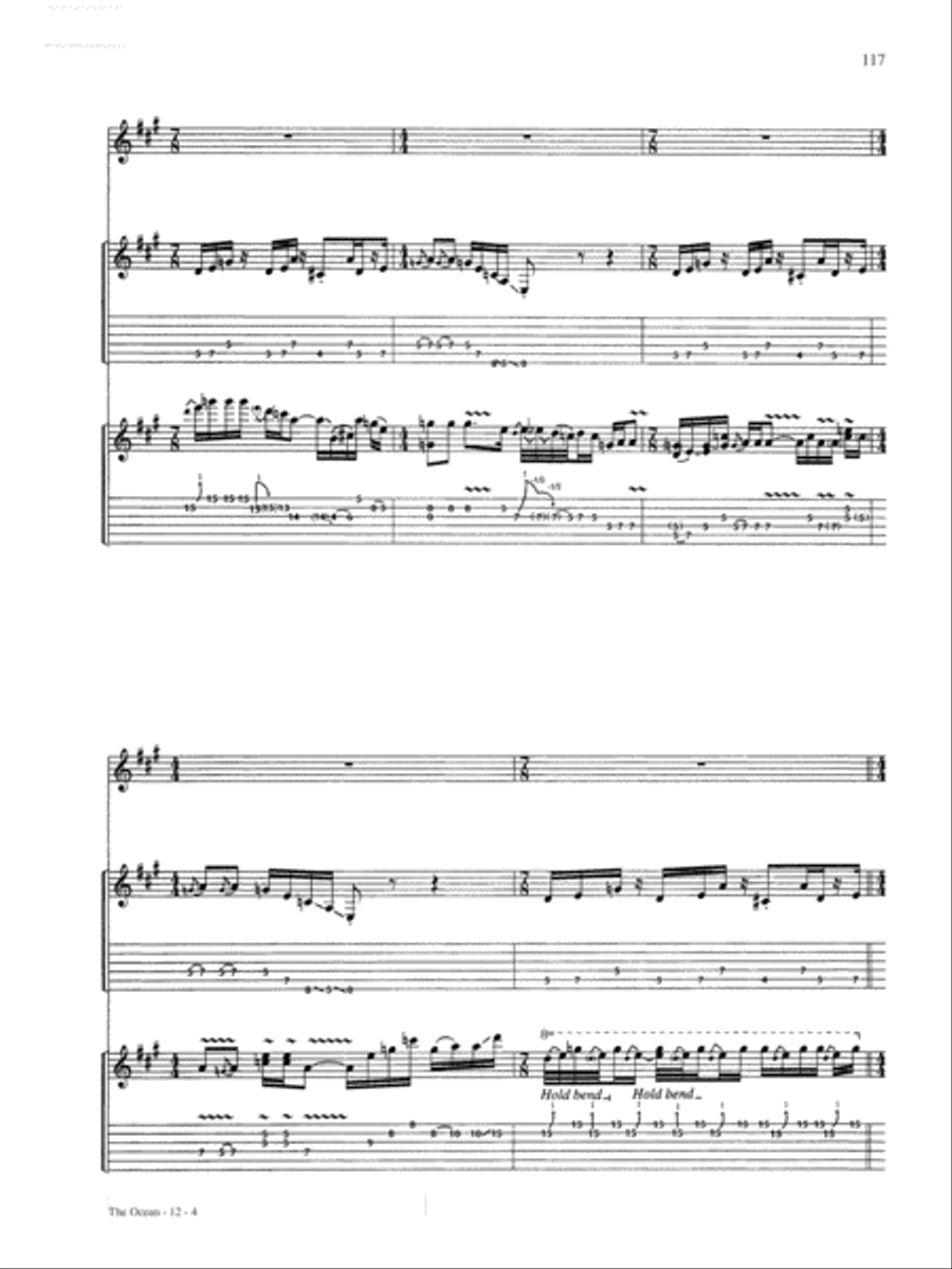 The Ocean Guitar Tablature scores gallery preview page 4