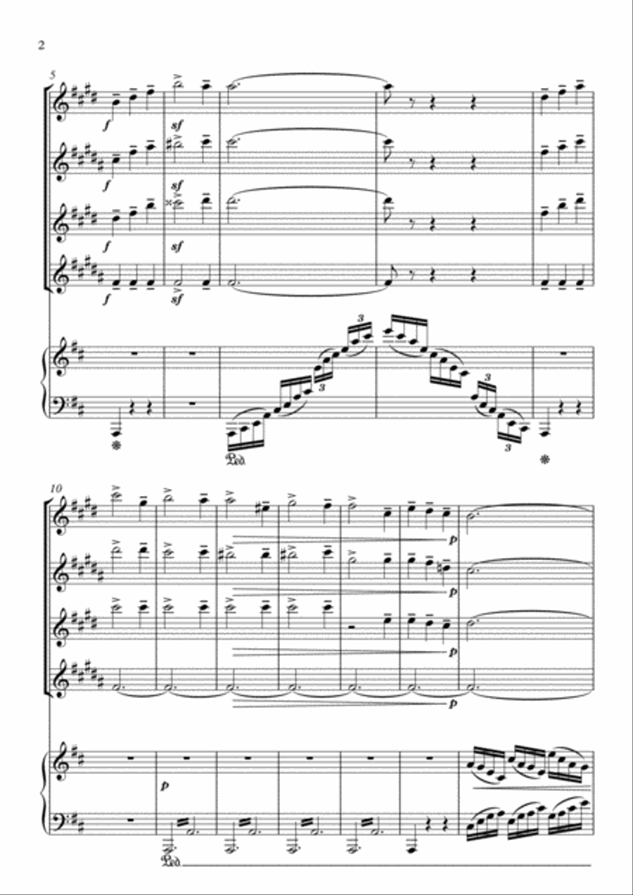 La suite de El cascanueces - 8. Vals de las flores Small Ensemble scores gallery preview page 2