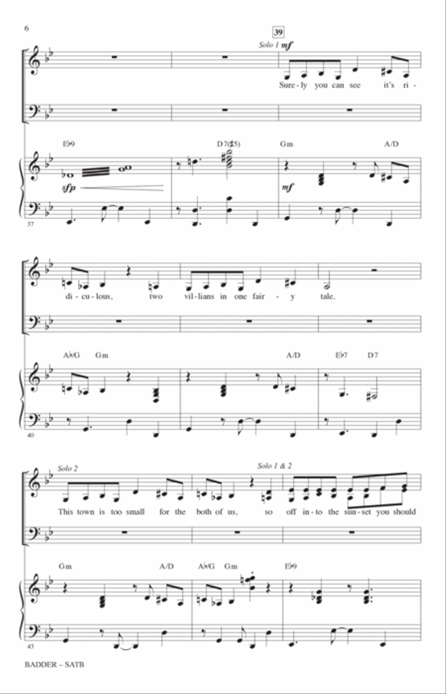 Badder (from Disenchanted) (arr. Mac Huff) 4-Part scores gallery preview page 5