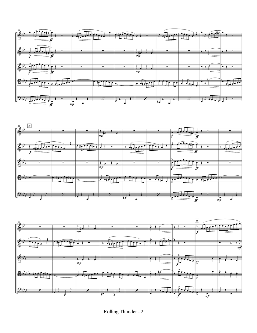 Rolling Thunder Brass Ensemble scores gallery preview page 6