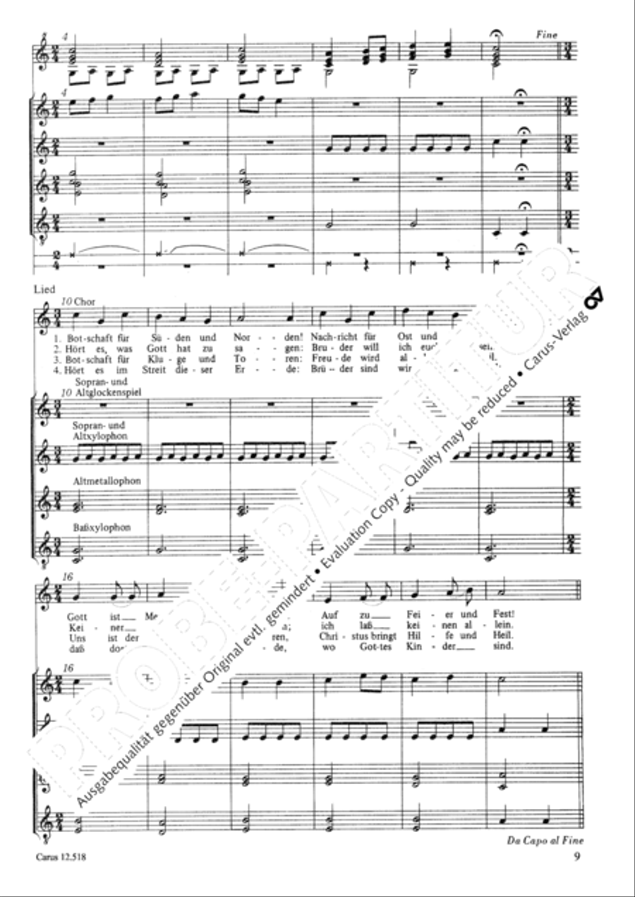Das Weihnachtsfest Unison Choir scores gallery preview page 10