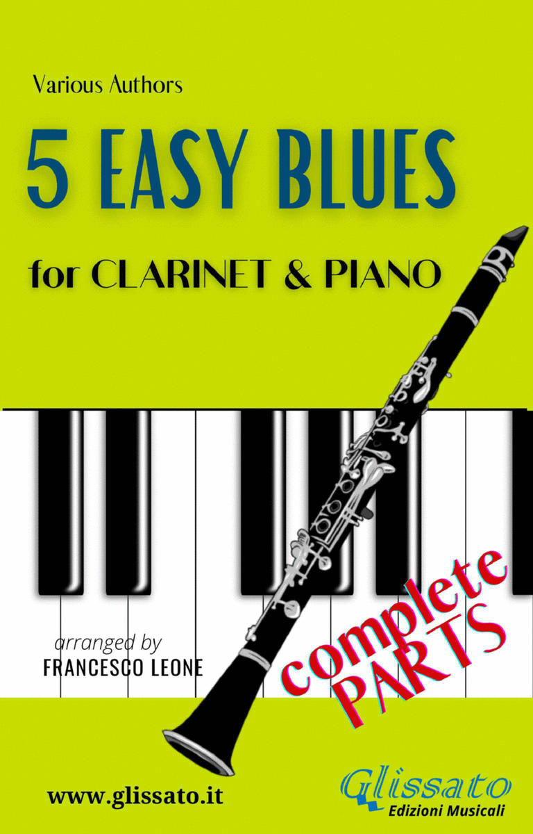 5 Easy Blues - Bb Clarinet & Piano (complete parts) image number null