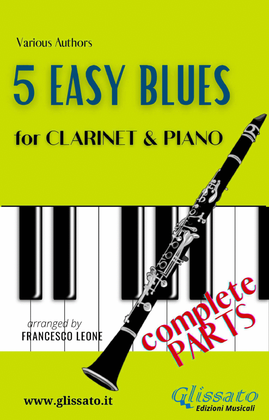 5 Easy Blues - Bb Clarinet & Piano (complete parts)