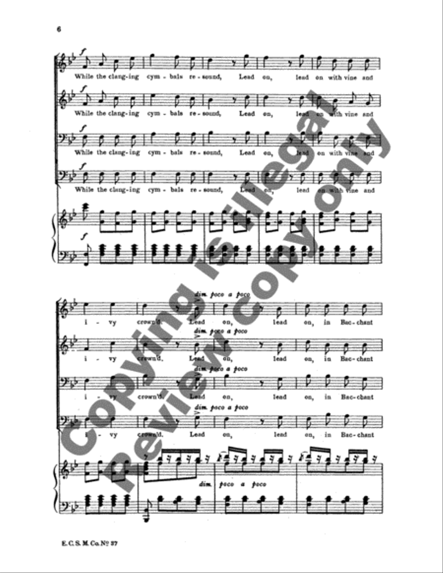Philemon et Baucis: Bacchantes Chorus TTBB scores gallery preview page 6
