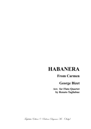 HABANERA - From Carmen - For Flute Quartet