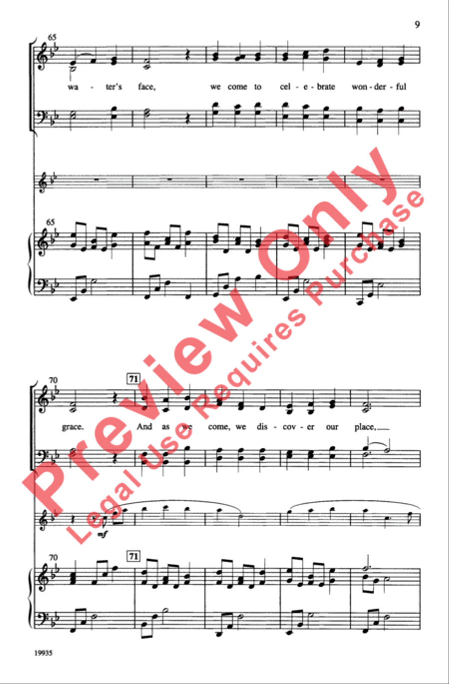 Come to the Water Come to the Water 4-Part scores gallery preview page 9