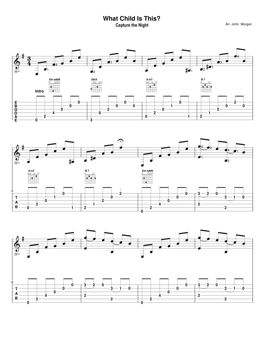 What Child is This? Guitar Solo scores gallery preview page 1