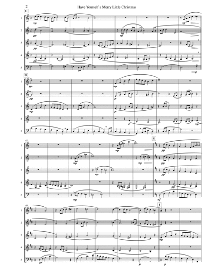 Have Yourself A Merry Little Christmas from MEET ME IN ST. LOUIS Brass Quintet scores gallery preview page 3