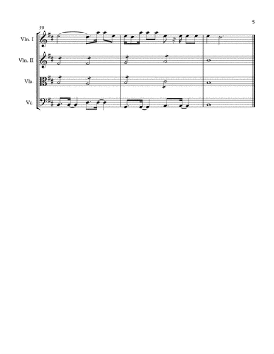 Young And Beautiful String Quartet scores gallery preview page 6