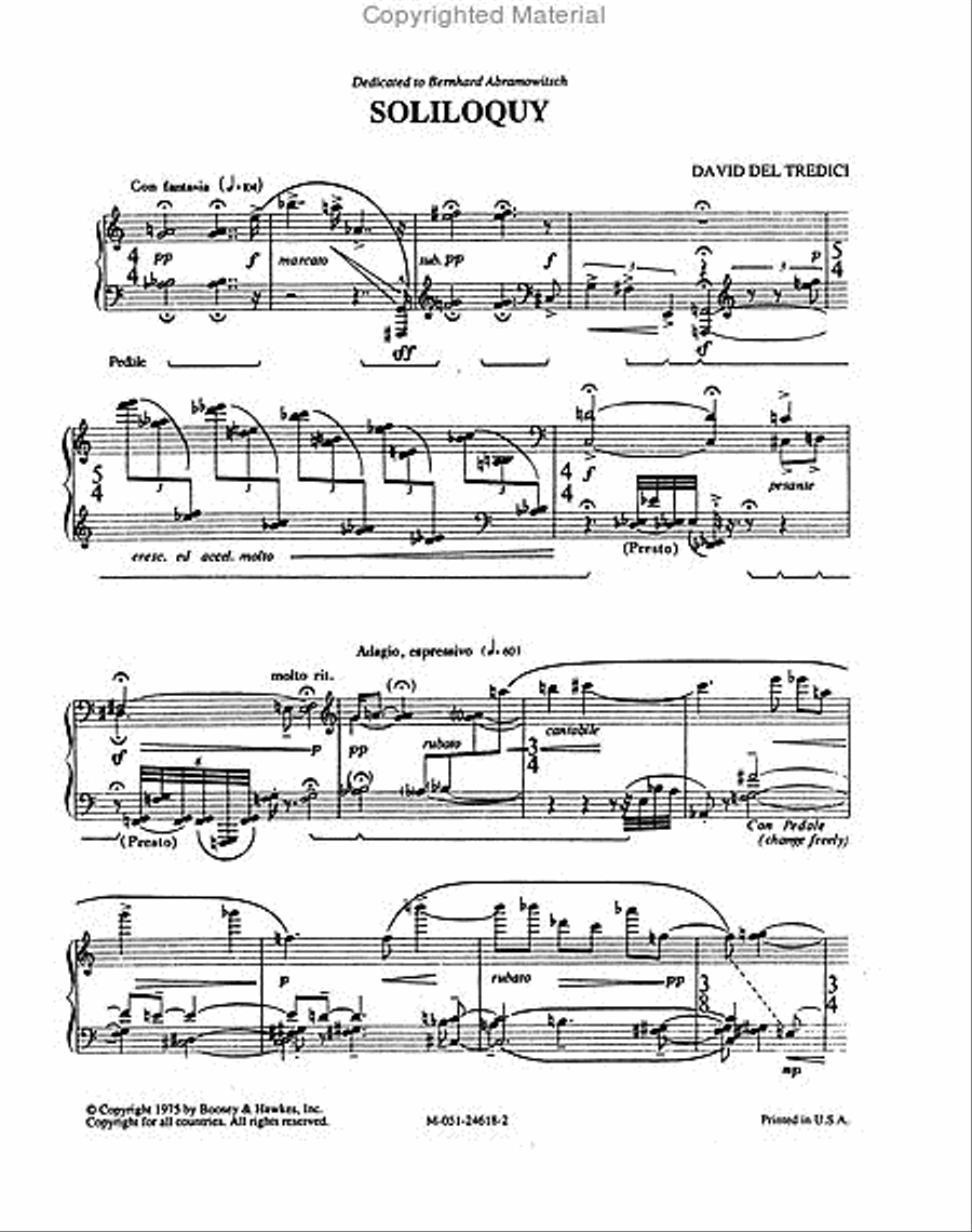 David Del Tredici – Piano Album Piano Solo scores gallery preview page 2