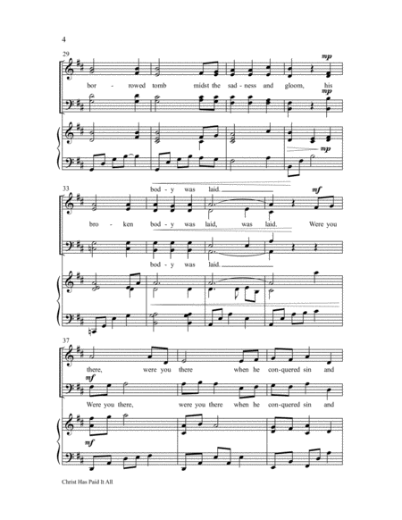Christ Has Paid It All-SATB-Digital Download image number null