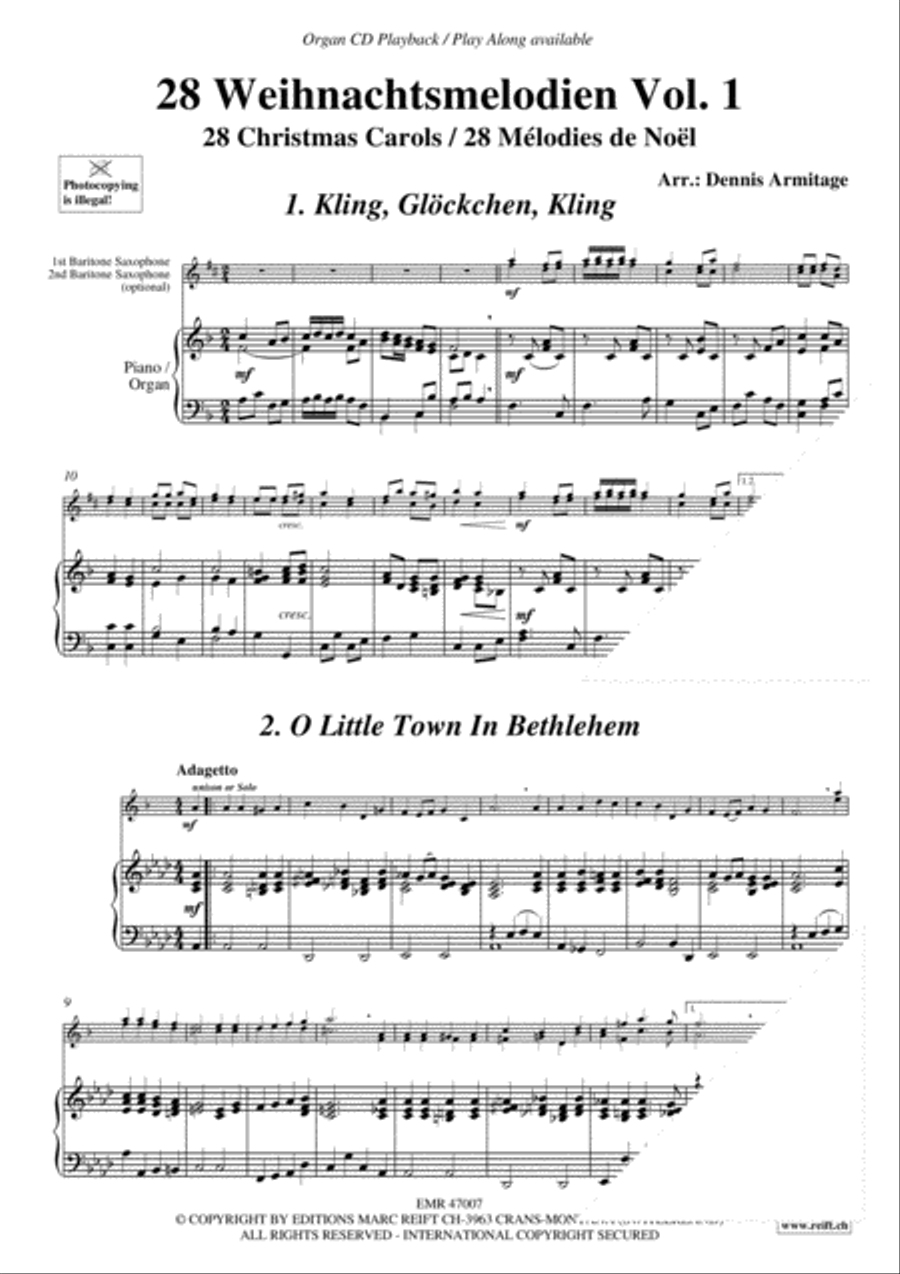 28 Weihnachtsmelodien Vol. 1 + 2 Woodwind Duet scores gallery preview page 3