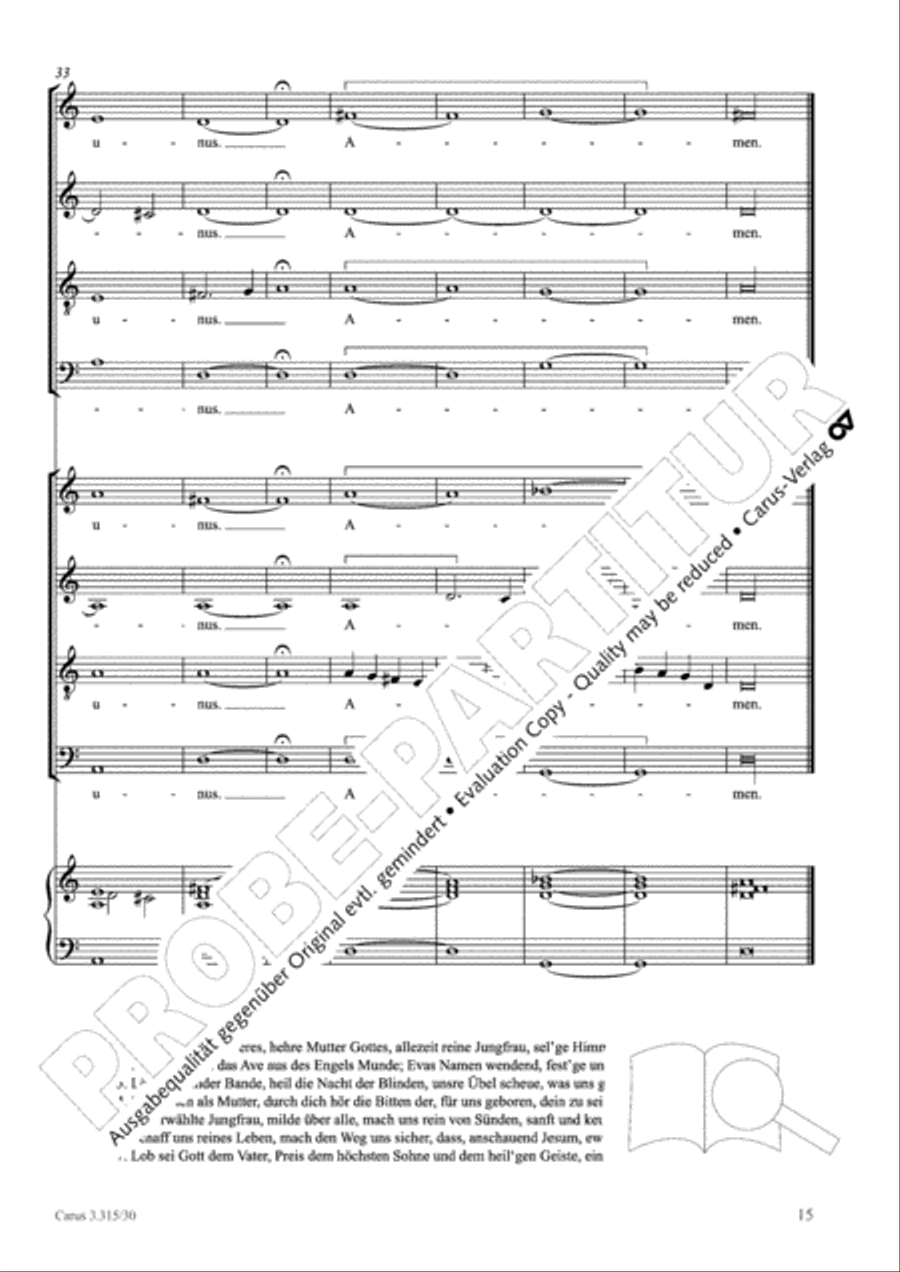 Ave maris stella (Ave maris stella (Ave, Stern der Meere)) 4-Part scores gallery preview page 16