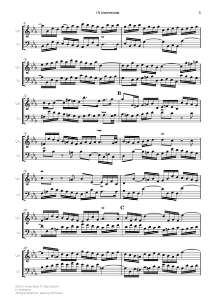 15 Inventions - Violin and Cello (Full Score) image number null