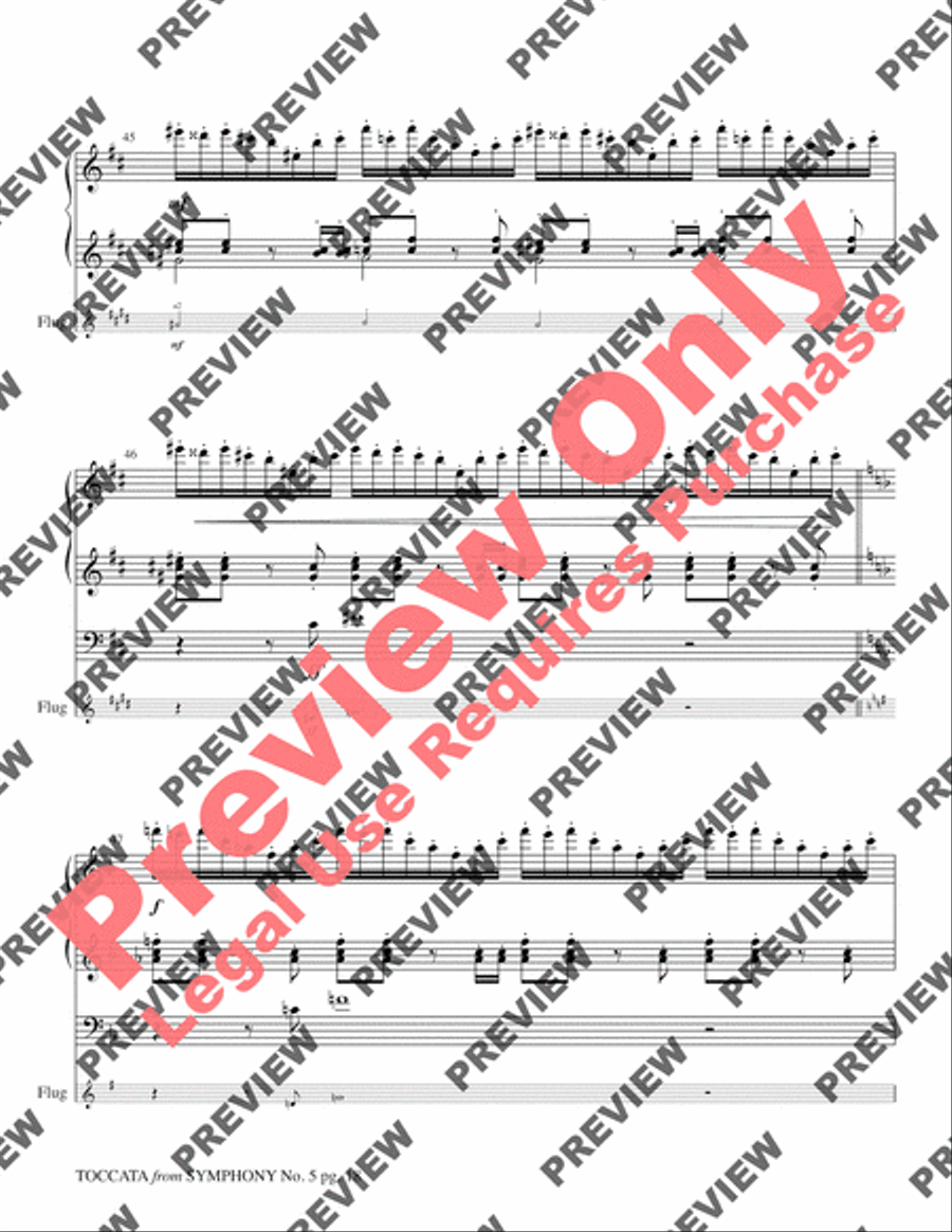Toccata (from Symphony No. 5) Small Ensemble scores gallery preview page 20