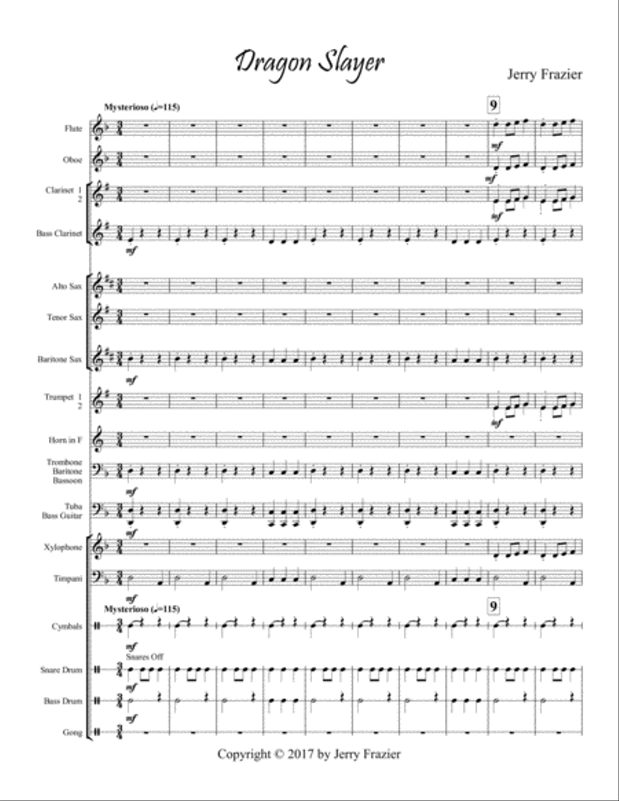 Dragon Slayer Concert Band scores gallery preview page 3