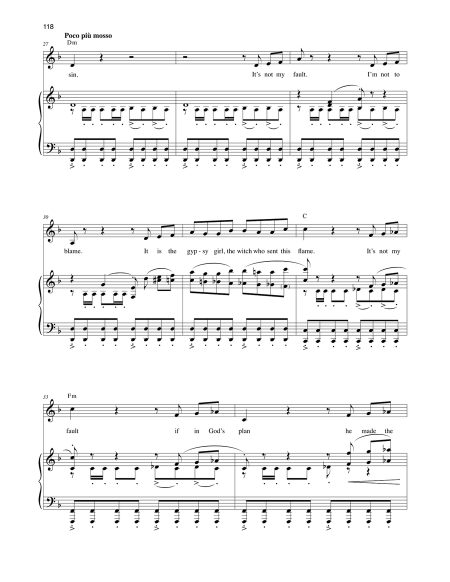 Hellfire [Solo version] (from The Hunchback Of Notre Dame: A New Musical) Baritone Horn TC scores gallery preview page 4