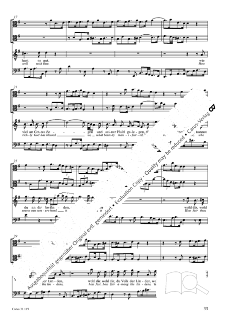 Praise the Lord, O Jerusalem (Preise, Jerusalem, den Herrn) 4-Part scores gallery preview page 34