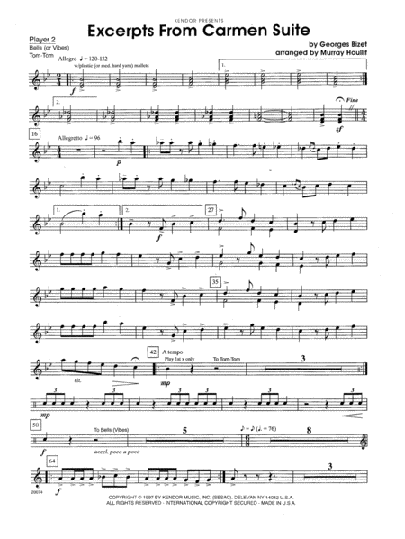 Excerpts From Carmen Suite - Percussion 2