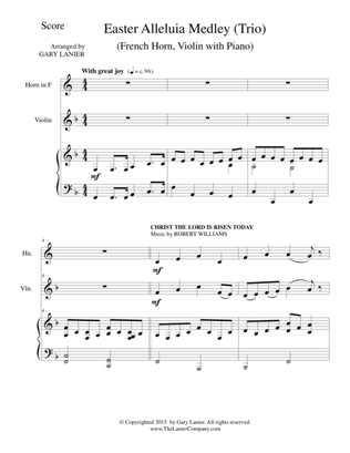 Book cover for EASTER ALLELUIA MEDLEY (Trio – French Horn, Violin/Piano) Score and Parts