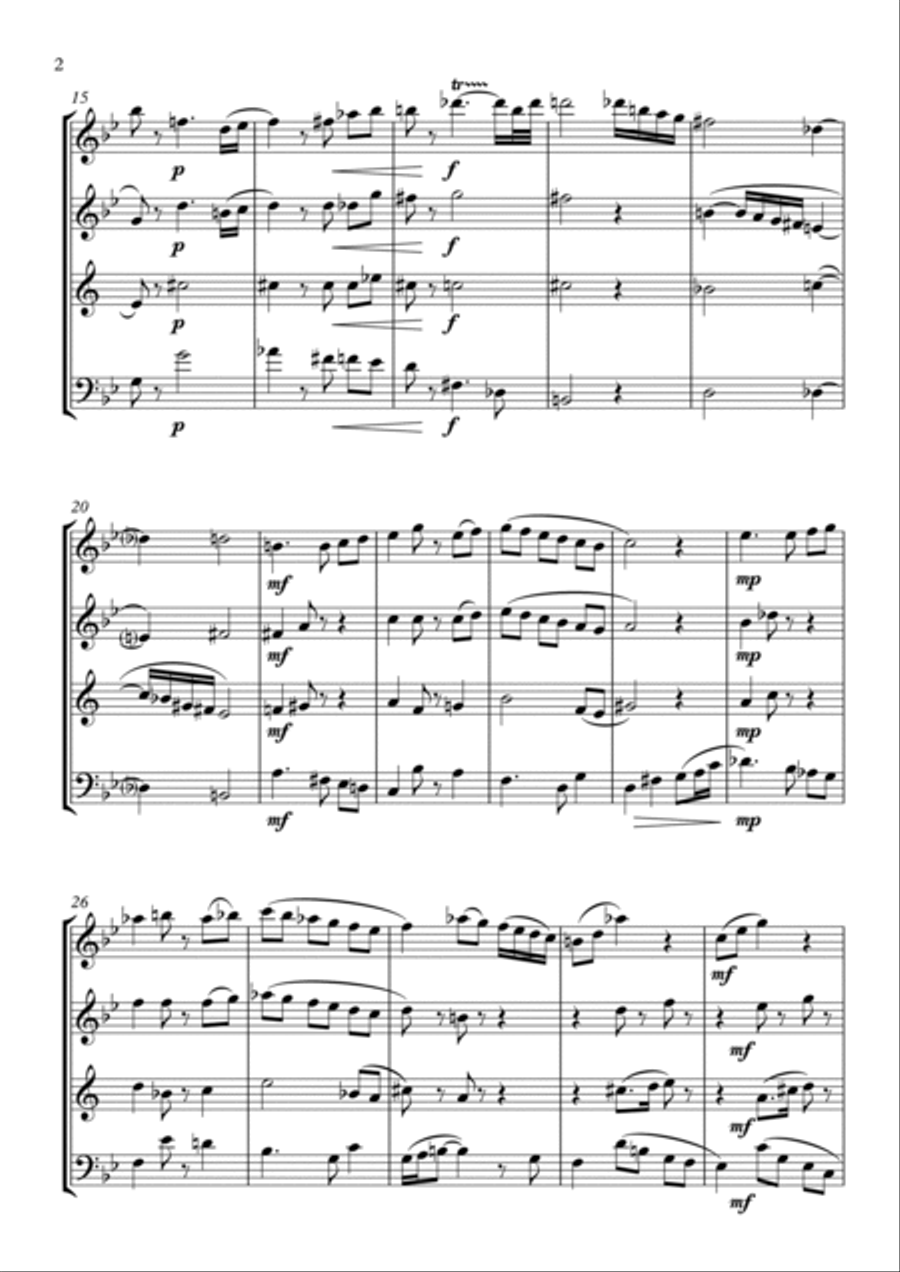 Languid - Wind Quartet Woodwind Quartet scores gallery preview page 2