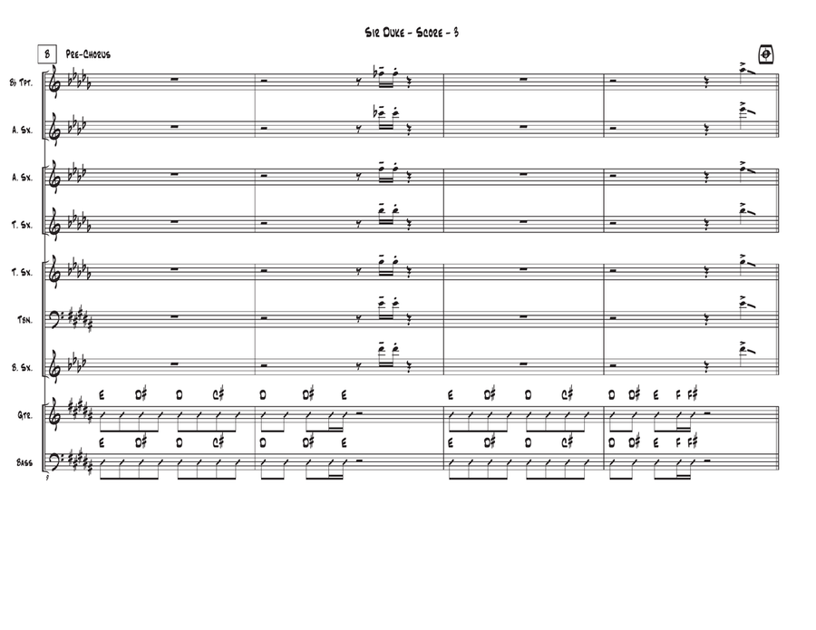 Sir Duke Tenor Saxophone scores gallery preview page 3