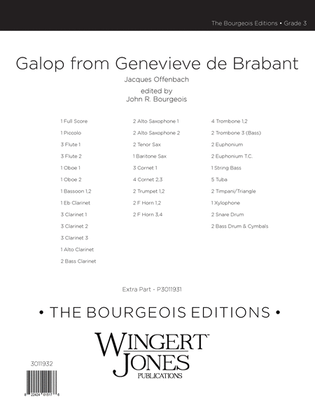 Book cover for Galop From Genevieve De Brabant - Full Score