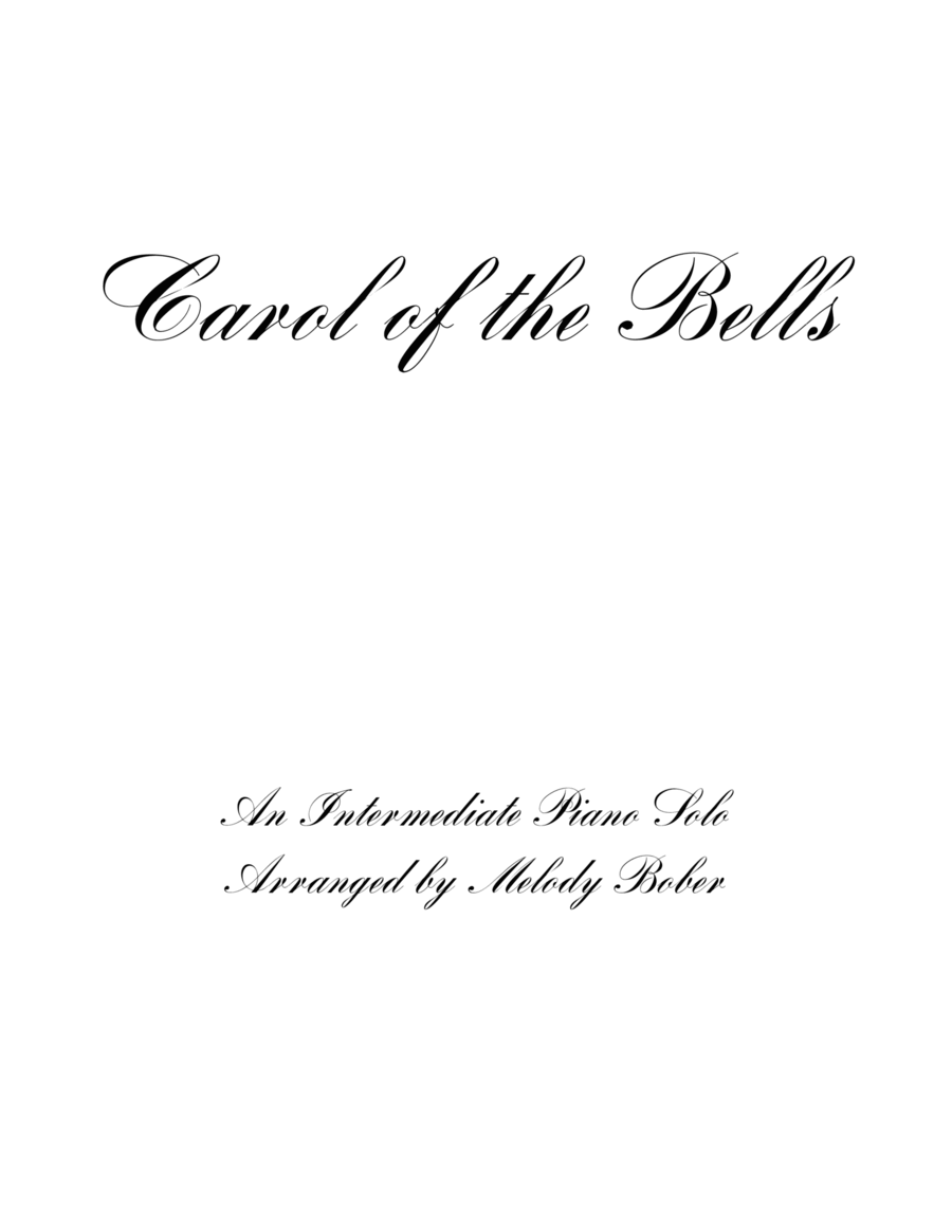 Carol of the Bells Piano Solo scores gallery preview page 1