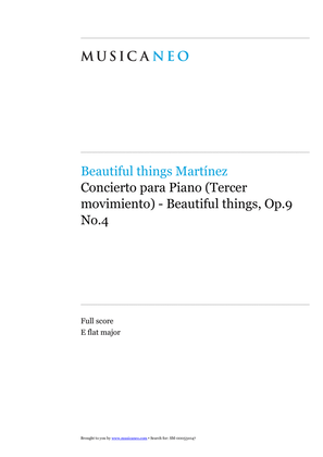Book cover for Concierto para Piano(Tercer movimiento)-Beautiful things Op.9 No.4