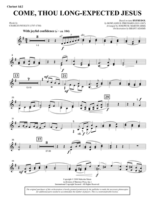 Come, Thou Long-Expected Jesus (from Carols For Choir And Congregation) - Bb Clarinet 1,2
