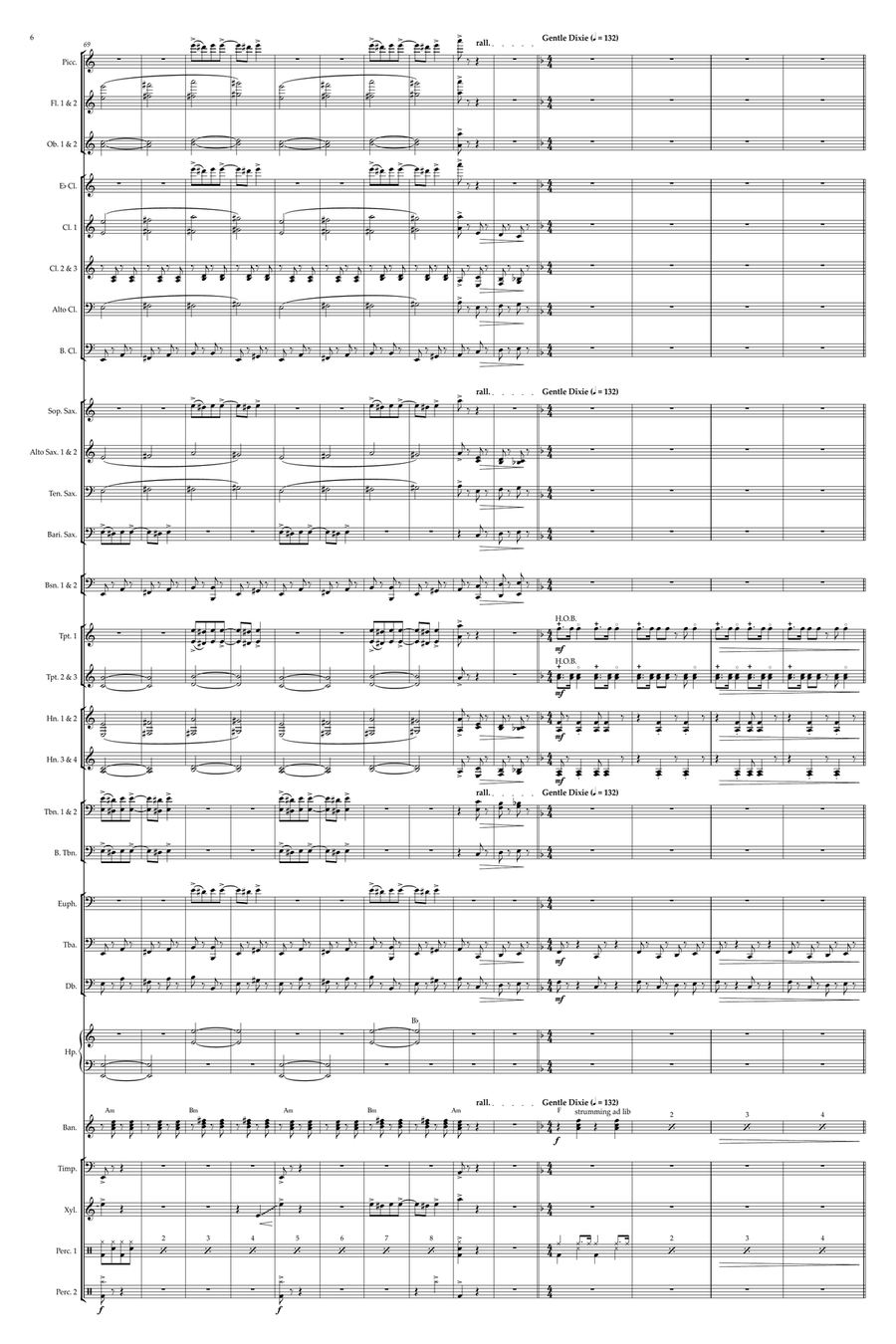 Medley: Movies Were Movies with Look What Happened To Mabel, I Won't Send Roses, Wherever He Ain'... Concert Band scores gallery preview page 6