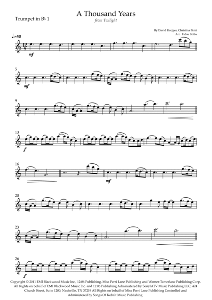 A Thousand Years Brass Ensemble scores gallery preview page 5