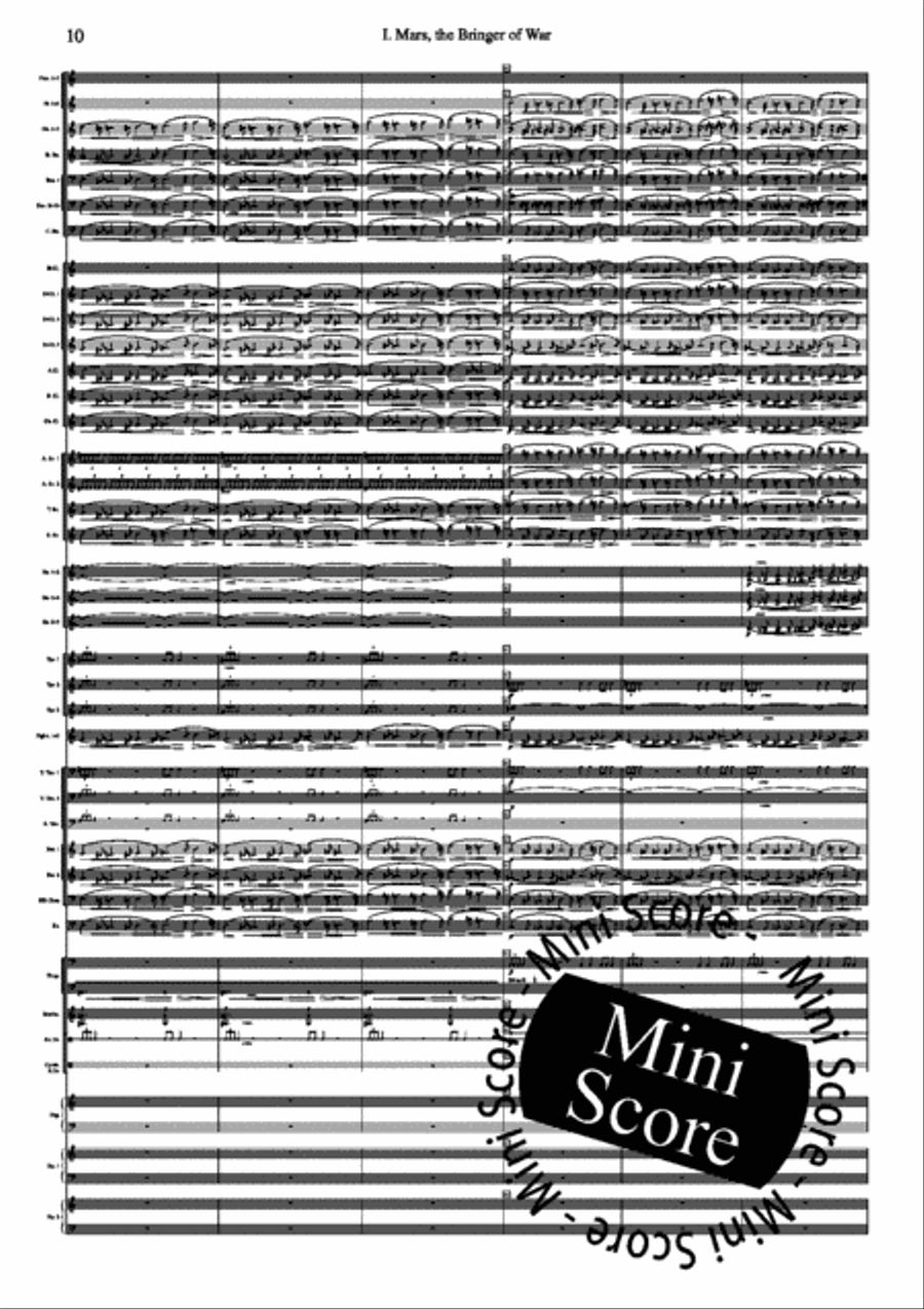 The Planets Concert Band scores gallery preview page 18