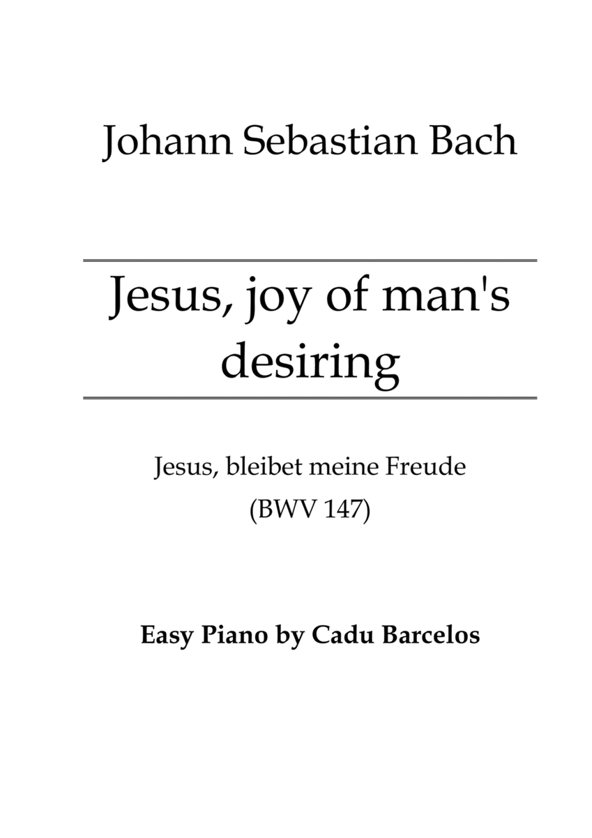 Jesus, joy of man's desiring - Easy Piano (Jesus, bleibet meine Freude) image number null