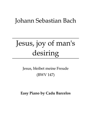Book cover for Jesus, joy of man's desiring - Easy Piano (Jesus, bleibet meine Freude)