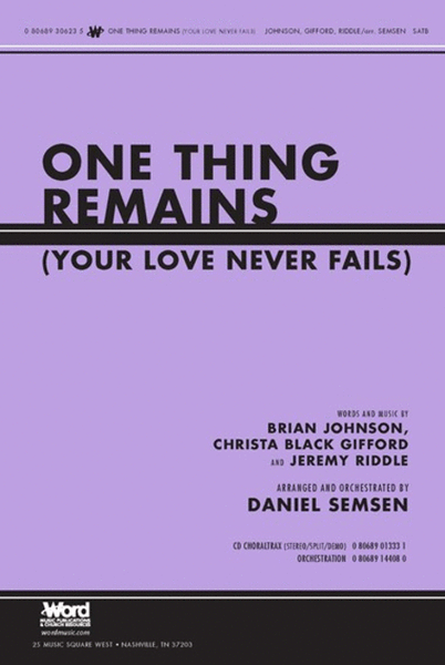 One Thing Remains (Your Love Never Fails) - Anthem image number null