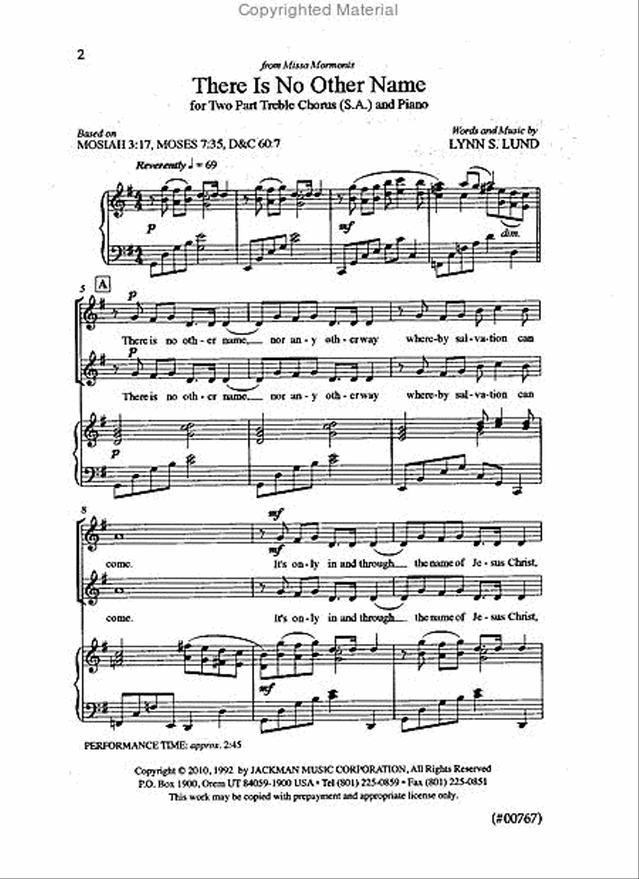 There Is No Other Name - SA SA scores gallery preview page 2
