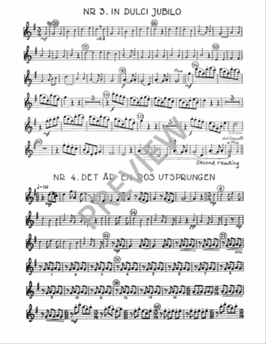 Gaudete (Instrumental Parts) Bassoon scores gallery preview page 3