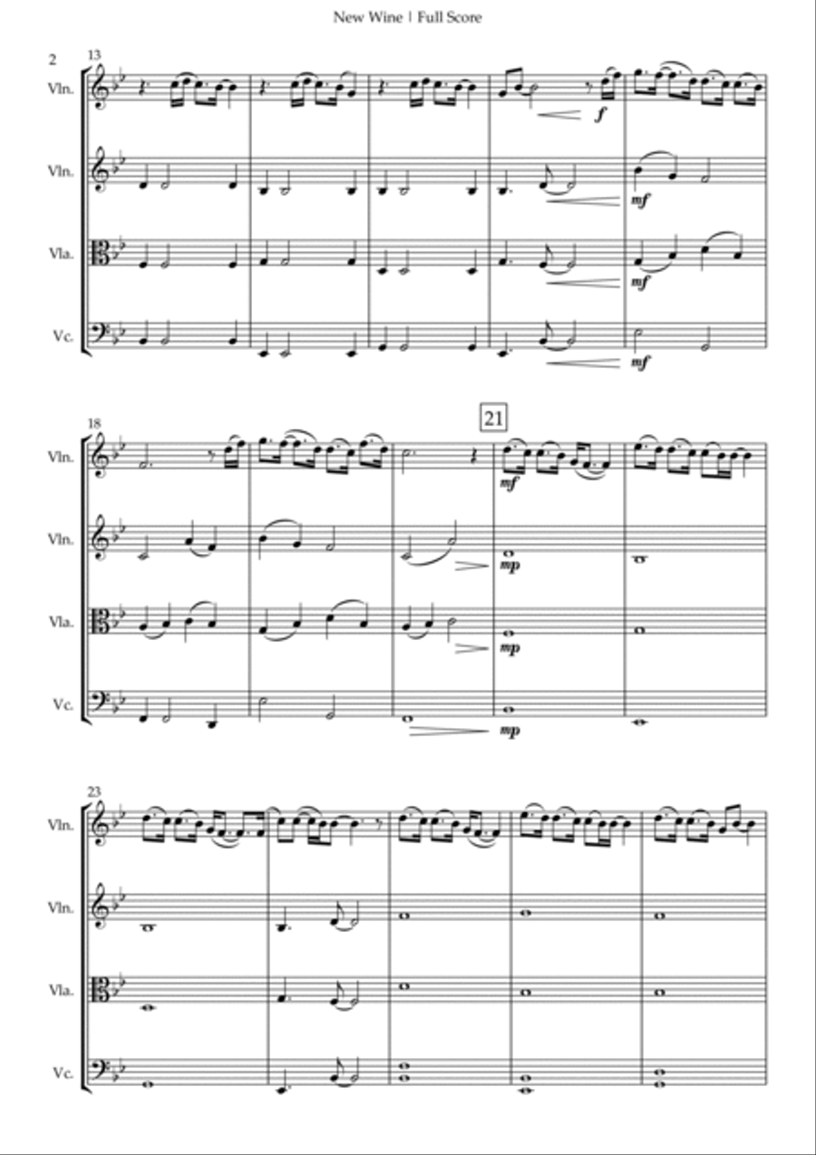 New Wine String Quartet scores gallery preview page 2