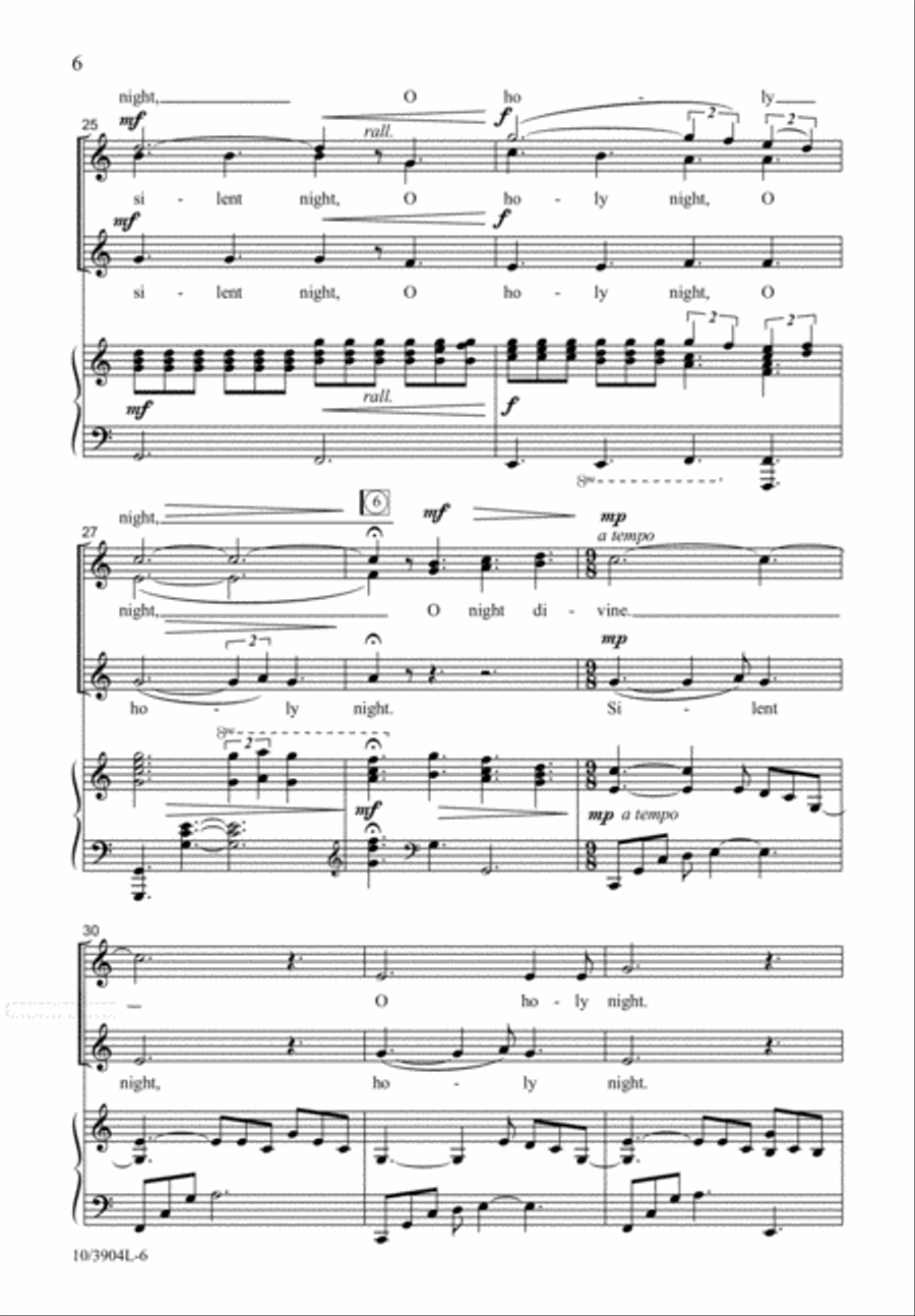 Holy Night, Silent Night Holy Night, Silent Night SSA scores gallery preview page 7