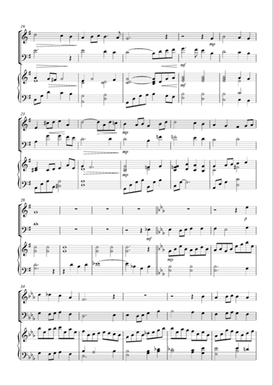 HYMN FOR PIANO TRIO - O Jesus, Thou Art Standing Piano Trio scores gallery preview page 2